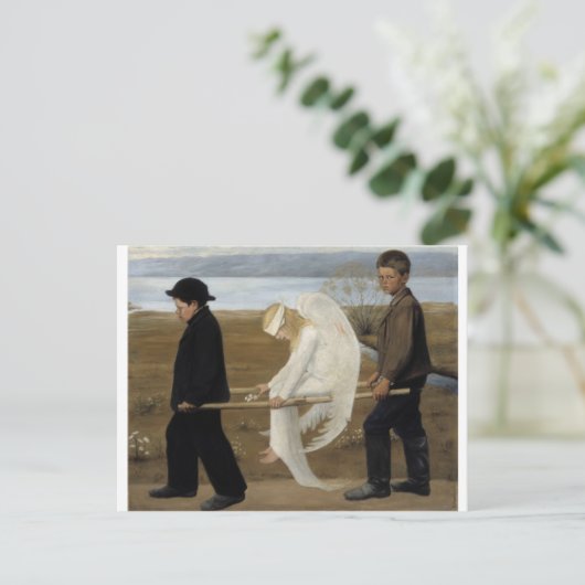 Simberg's Wared Angel briefkaart (Staand voorkant)