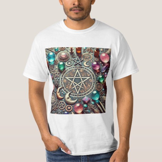 Símbolos de Brujería: Magia y Misterio  T-shirt (Voorkant)