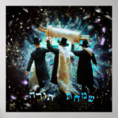 Simchat Torah Dansend met Scroll Canvas Art Print (Voorkant)