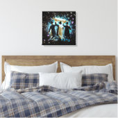 Simchat Torah Dansend met Scroll Canvas Art Print (Insitu (Slaapkamer))