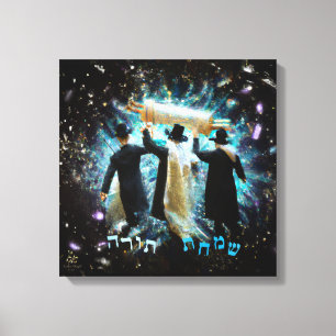 Simchat Torah Dansend met Scroll Canvas Art Print