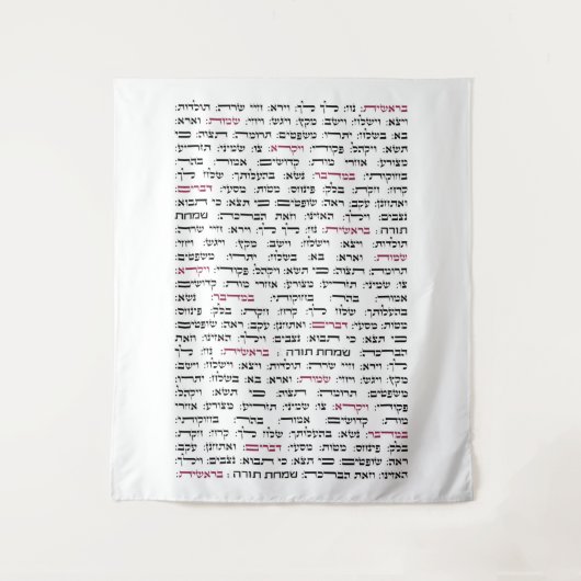 Simchat Torah - Hebreeuwse Parshiot Cyclus joods Wandkleed (Voorkant)