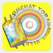 Simchat Torah Vierkante Sticker (Voorkant)