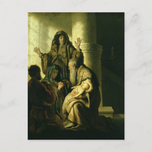 Simeon and Hannah in the Temple, c.1627 Briefkaart (Voorkant)