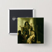 Simeon and Hannah in the Temple, c.1627 Vierkante Button 5,1 Cm (Voorkant /achterkant)