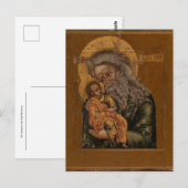 Simeon, de God-Ontvanger Orthodoxe Icoon Briefkaart (Voorkant / Achterkant)