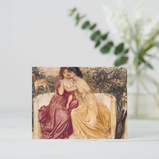 Simeon en Solomon Sappho en Erinna in een tuin Briefkaart (Staand voorkant)