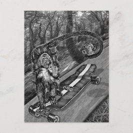 Simeon Skateboard Selfie Briefkaart