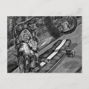 Simeon Skateboard Selfie Briefkaart