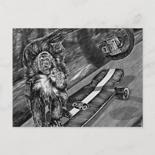 Simeon Skateboard Selfie Briefkaart (Voorkant)