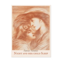 Simeon Solomon Night en haar kind Sleep CC0270