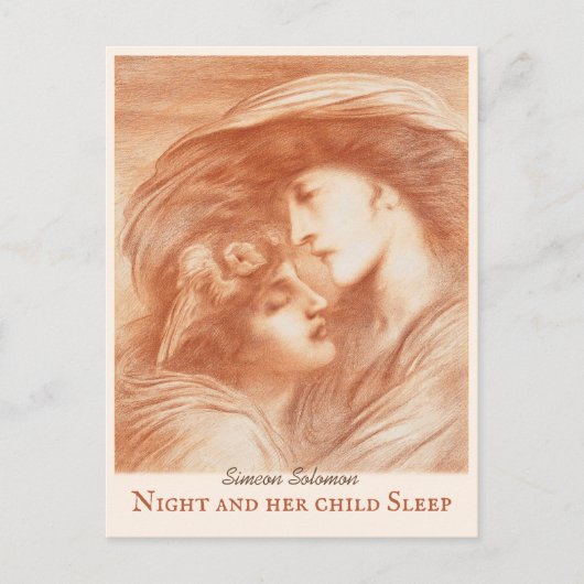 Simeon Solomon Night en haar kind Sleep CC0270 Briefkaart (Voorkant)