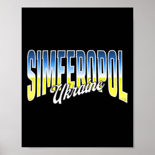 Simferopol Oekraïne Patriottische Vlag Nationale T Poster