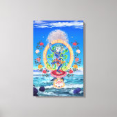 Simhamukha, leeuwenhoofd wijsheid Dakini Canvas Afdruk (Voorkant)