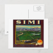 Simi Oranje LabelSanta Susana, CA Feestdagenkaart (Voorkant / Achterkant)