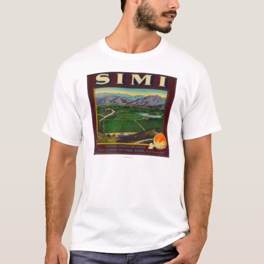 Simi Oranje LabelSanta Susana, CA T-shirt (Voorkant)