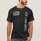 Simi Valley California 805 Area Code  Retro T-shirt (Voorkant)