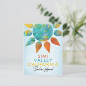 Simi Valley California Sunshine Travel Briefkaart (Staand voorkant)