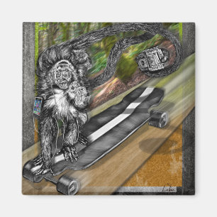 Simian Schaats Selfie Magneet