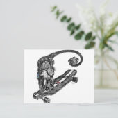 Simian Selfie Art Briefkaart (Staand voorkant)