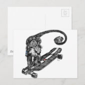Simian Selfie Art Briefkaart (Voorkant / Achterkant)