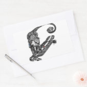 Simian Selfie Art Rechthoekige Sticker (Envelop)