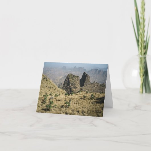 Simien-gebergte Ethië Kaart (Voorkant)