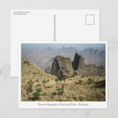 Simien Mountains Ethiopië Briefkaart (Voorkant / Achterkant)