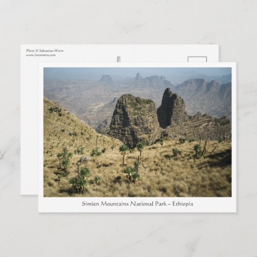 Simien Mountains Ethiopië Briefkaart (Voorkant / Achterkant)