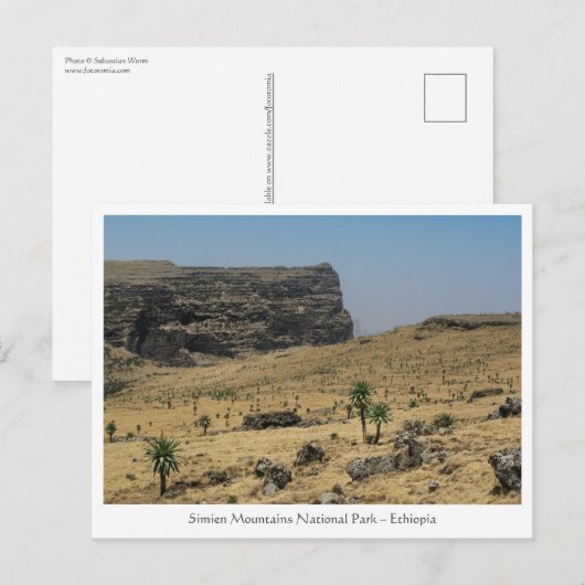Simien Mountains Ethiopië Briefkaart (Voorkant / Achterkant)