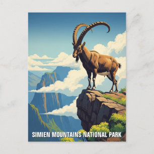Simien Mountains Nationaal Park Ethiopië Reizen Briefkaart