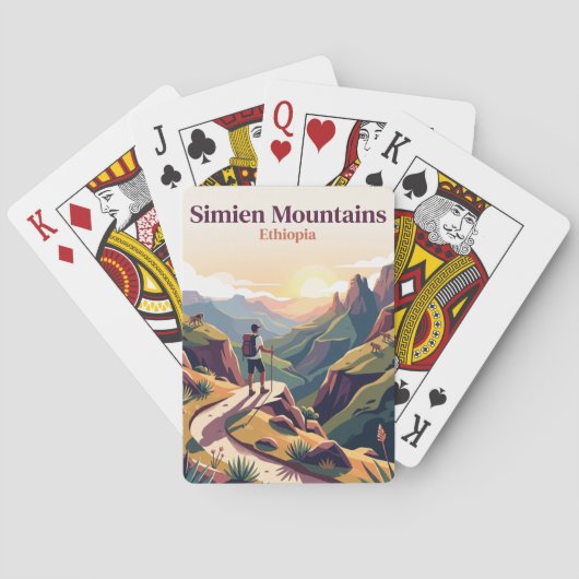 Simiengebergte Ethiopië Pokerkaarten (Achterkant)