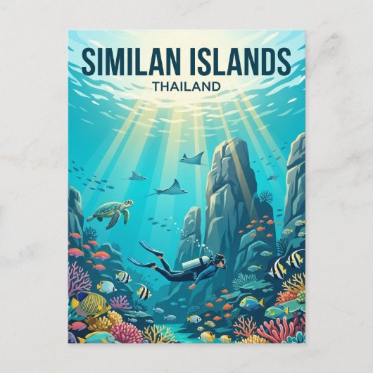 Similan-eilanden Thailand Briefkaart (Voorkant)