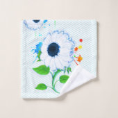 Simile Zonnebloem Bloemen Bad Handdoek (Wasdoekje)