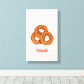 Simit Turkse Sesam Brood Traditie Canvas Poster Afdruk (Insitu (Houten vloer))