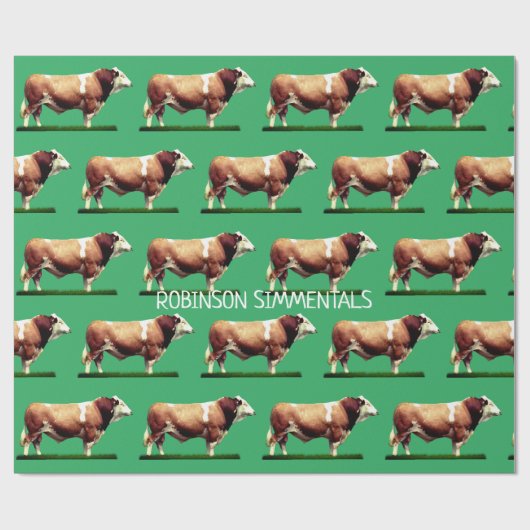 Simmental Bull Cadeaupapier (Vlak)