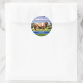 Simmental Bull in Pasture Ronde Sticker (Tas)