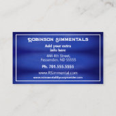 Simmental Bull in Pasture Visitekaartje (Achterkant)