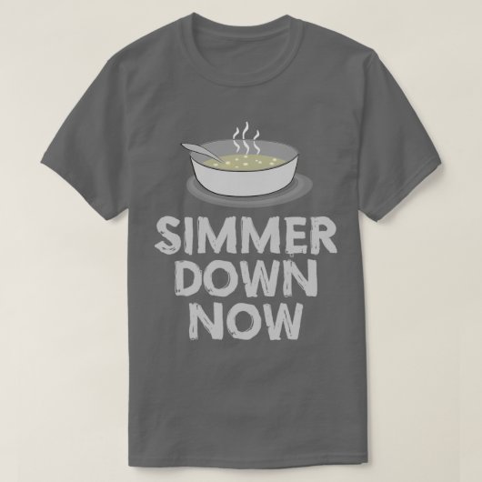 Simmer nu omlaag t-shirt (Design voorkant)