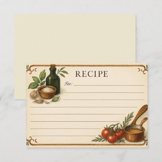 Simmering in Sicily Recipe Card (Voorkant / Achterkant)