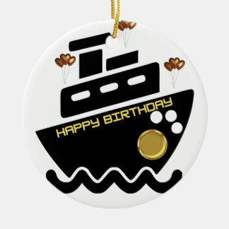 Simmi mode zwart-wit dorado eenzame schip keramisch ornament