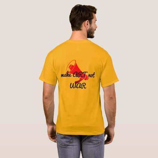 SimmiFashion kunst is geen oorlog T-shirt (Achterkant volledig)