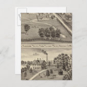 Simmon's Prairie Boerderij, Kenosha Water Cure Briefkaart (Voorkant / Achterkant)