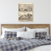 Simmon's Prairie Boerderij, Kenosha Water Cure Canvas Afdruk (Insitu (Slaapkamer))