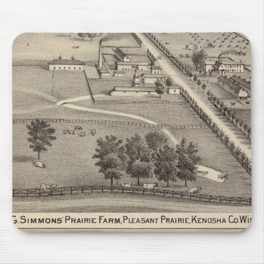 Simmon's Prairie Boerderij, Kenosha Water Cure Muismat (Voorkant)