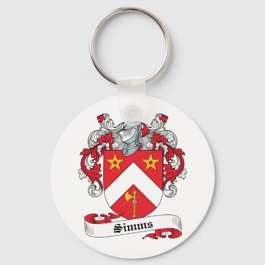 Simms Family Crest Sleutelhanger (Voorkant)