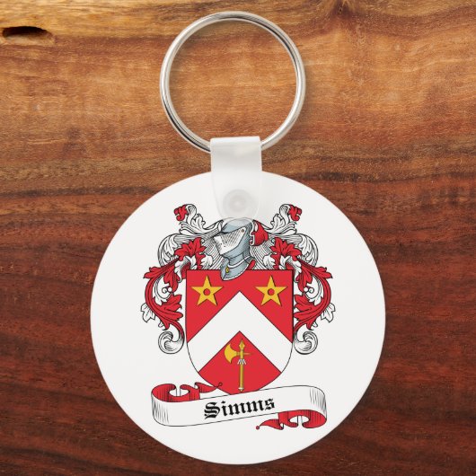 Simms Family Crest Sleutelhanger (Voorkant)