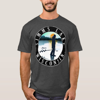 Simms Lake Wisconsin Ice Gevist T-shirt