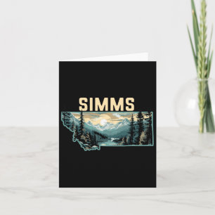 Simms Montana Outdoor Art Retro Wandelen Kaart