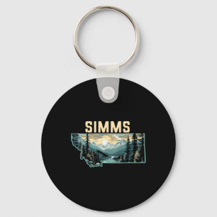 Simms Montana Outdoor Art Retro Wandelen Sleutelhanger